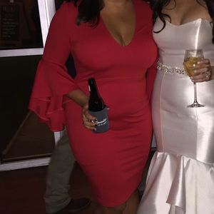 Red cocktail dress